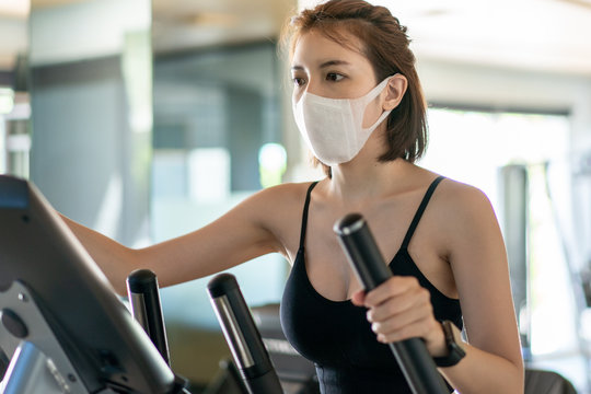 Woman excercising with smart watch