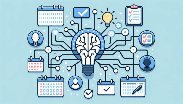 Vector Diagram AI in Project Management Neural networks