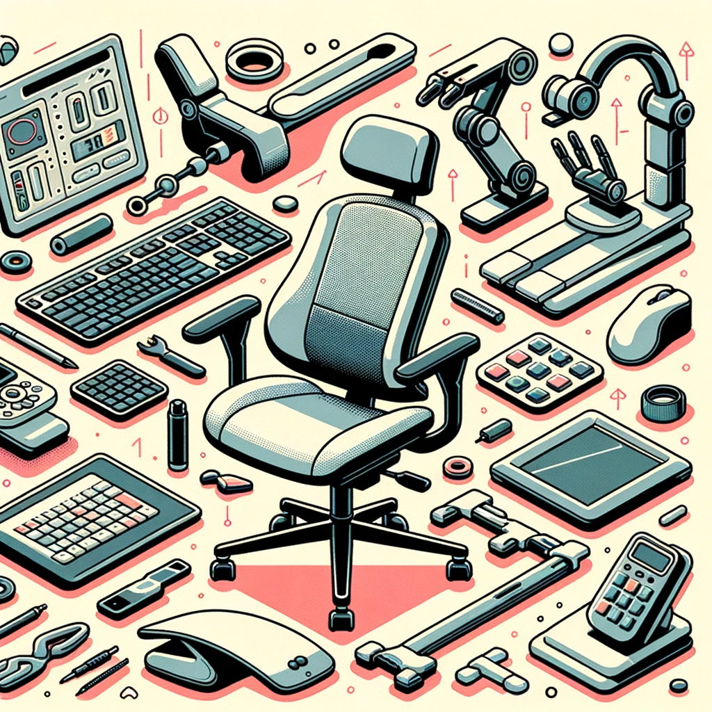 collage of ergonomic tools